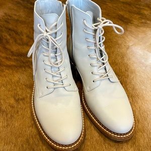 VINCE LACE UP/INSIDE ZIP BOOTS